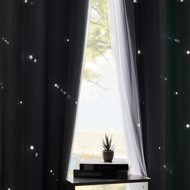 XiDi Blackout Curtains for Bedroom & Kids Room - Rainbow, Unicorn Wall Decals - Green, Grey - 34x84 Inch - 1 Panel - Image 9