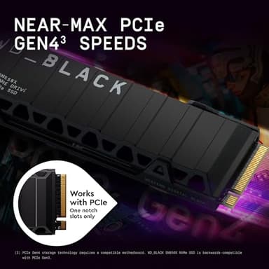 WD_BLACK 8TB SN850X NVMe Internal Gaming Solid State Drive with Heatsink - Works with PlayStation 5, Gen4 PCIe, M.2 2280, Up to 7,200 MB/s - WDS800T2XHE - Image 7