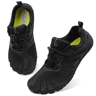 L-RUN Water Shoes for Men Wide Toe Aqua Socks Black M US (Women 14, Men 13)=EU46 - Image 3