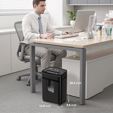 Bonsaii Paper Shredder for Home Office, 12-Sheet Heavy Duty Cross Cut Shredders for Home with 5.5 Gal Pullout Bin, Paper Shredding Machine for Document/CD/Credit Card,P-4 Security(C282-A New Version) - Image 9