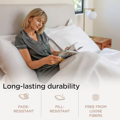 Threadmill Luxury 800 Thread Count 100% Cotton Sheets - Sateen Weave Twin XL Bed-Sheets, Better Than Egyptian Cotton,3 Pc Solid Bedding Set (Hotel White), Fits 15" Deep Pocket - Image 4