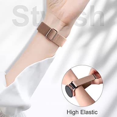 Lerobo Elastic Bands Compatible with Samsung Galaxy Watch 7/6/5/4 40mm 44mm/for Galaxy Watch FE/for Galaxy Watch 6 4 Classic/Watch 5 Pro 45mmActive 2 Band,20mm Adjustable Nylon Breathable Sport Band - Image 4