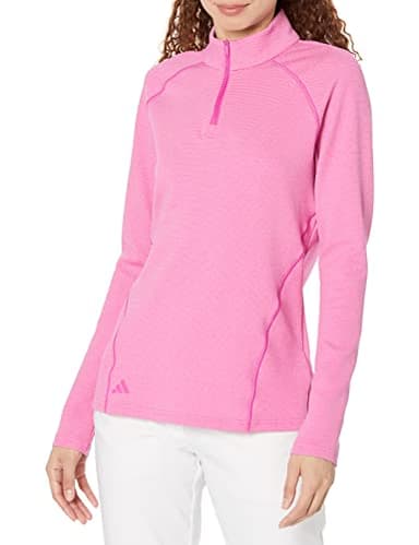 adidas Women's Standard Quarter Zip Pullover, Lucid Fuchsia, Medium - Image 1