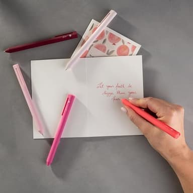 DIVERSEBEE Gel Ink Pens Assorted Colors, 0.5 mm Fine Point, Bible Pens No Bleed Through with Cute Fine Tip, Bible Study Journaling Supplies Set, 5 Pack (Pink) - Image 4