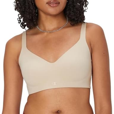 Champion Women's Sports, Soft Touch, Moisture-Wicking Bra, Retired, Champagne Frost, Small - Image 1
