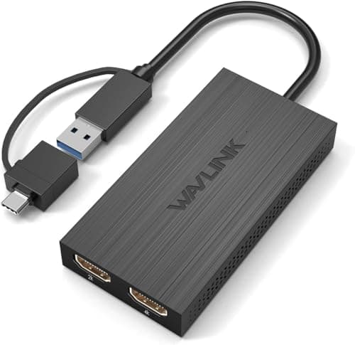 WAVLINK HDMI Splitter Extended Display for Dual Monitor, USB A or USB-C to Dual HDMI Adapter, Multi-Monitor Display 3 Separate Screens for Windows and macOS,4K30Hz,1080p@60Hz - Image 1