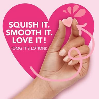 Jergens Cherry Almond Lotion Bursts, Squishy Heart-Shaped Moisturizer Bursts, Lotion Gifts for Teens, 38 Ct - Image 6