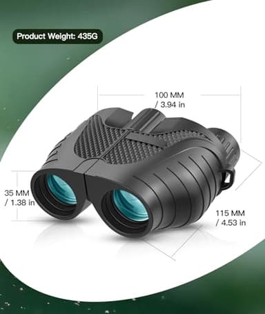 10X Waterproof Binoculars with High-Definition FMC Coated Lens, BAK4 Prism, Adjustable Diopter, Anti-Slip Design, Durable and Lightweight – Perfect for Bird Watching, Hunting, and Outdoor Activities - Image 2