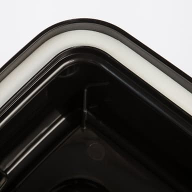 IRIS USA Elevated Dog Bowls, 15"H Raised Bowl for Large Dogs, Airtight Pet Food Storage Holds Up To 47 Lbs, 2 Removable 64 oz Stainless Steel Bowls, At Home or Camping, Smoke/Black - Image 5