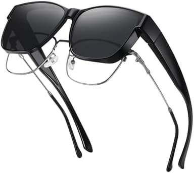 GEGURI Polarized Sunglasses Fit Over Glasses for Men Women, Oversized Square Sun Glasses UV400 Protection Shades - Image 3