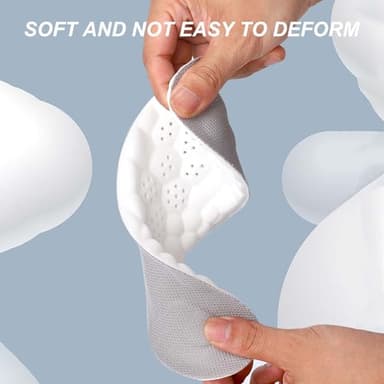 Footstr Breathable Soft Foam Shoe Insoles with Arch Support, 4D Cloud Elastic Comfort Memory Massage Insoles for Mens Women Kids (2Pair (Orange+Gray),Men 9-10.5/Women 10.5-12) - Image 5