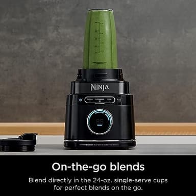 Ninja Detect Power Blender Pro + Personal Single-Serve, BlendSense Technology, For-Smoothies, Food and More, Compact Kitchen Countertop, 1800 P-Watts, 72 oz. Pitcher, (2) 24 oz. Cups, Black, TB301 - Image 8