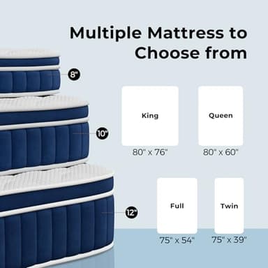 Rolanstar Full Size Mattress, 10 Inch Foam Hybrid Mattress with Independent Spring, Medium Firm Mattresses in a Box, Breathable and Pressure Relief, CertiPUR-US - Image 5