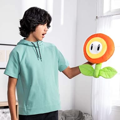 Club Mocchi-Mocchi- Nintendo Super Mario Plush - Fire Flower Plushie - Collectible Squishy Plushies - 15 Inch - Image 5