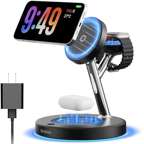 2025 3 in 1Charging Station Compatible with Mag-safe Charger Wireless Charger Stand for iPhoneAir17 16 15 14 13 12Series Wireless Charging Station for AirPods Wireless Charging Stand for iWatch Series - Image 1