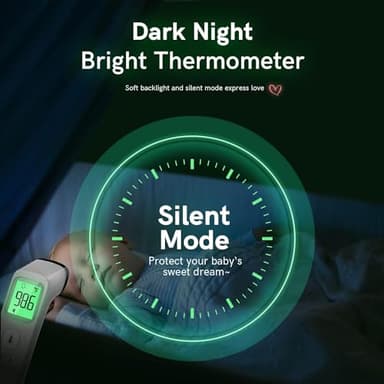 No-Touch Thermometer for Adults and Kids, Fast Accurate Digital Thermometer with Fever Alarm & Silent Mode, Easy-to-use, Forehead Thermometer for Babies, Kids & Elderly - Image 6