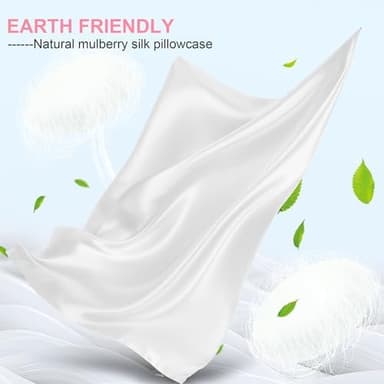 Mulberry Silk Pillow Cases 2 Pack King Size 20x36 Inches with Hidden Zipper, Ultra Smooth and Soft Breathable Cooling Silk Satin Pillowcase Set of 2, Better for Hair and Skin, Gifts for Women Men - Image 4