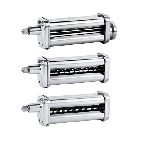 Pasta Maker Attachments Set for all KitchenAid Stand Mixer, including Pasta Sheet Roller, Spaghetti Cutter, Fettuccine Cutter by Nevku - Image 1