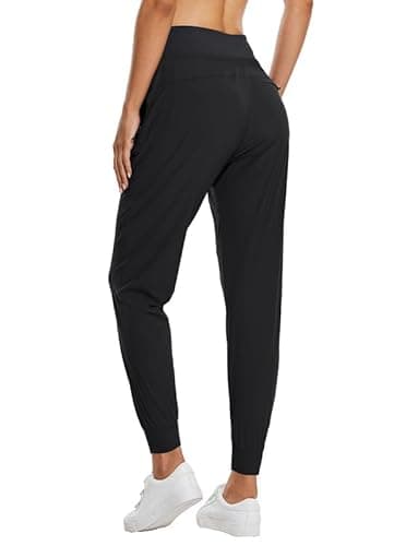 baleaf Women's Joggers 28'' Lightweight Hiking Pants High Waist 5 Zipper Pockets Quick Dry Travel Athletic UPF50+ Black XL - Image 2