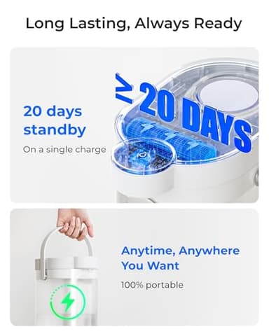 Waterdrop Alkaline Rechargeable Water Filter Dispenser, 6-Stage Instant Electric Powerful Pitcher, Healthy Mineralized Alkaline Water, 15-Cup Portable Countertop System, Does not Lower TDS - Image 7