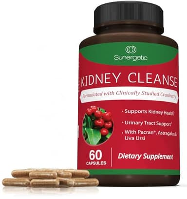 Premium Kidney Cleanse Supplement – Powerful Kidney Support Formula with Cranberry Extract Helps Support Healthy Kidneys & Urinary Tract Support– 60 Vegetarian Capsules - Image 6