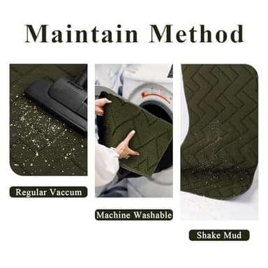 hicorfe Kitchen Rugs and Mats Sets,Super Absorbent Polypropylene Non-Slip Rug,Soft Comfort Floor Mat,Washable for Kitchen,Hallway,Office,Sink,Laundry(24" x 71",Oliver Green) - Image 7