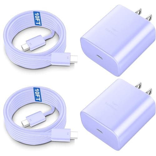 USB C Charger, 45W Samsung Super Fast Charger with 10FT Cable for Samsung Galaxy S25 Ultra/S25/S24 Ultra/S24/S23 Ultra/S23/S22 Ultra/S22/S21/S20/Note 10/20, PPS Android Phone Charger-Purple - Image 1