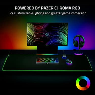 Razer Goliathus Chroma 3XL Gaming Mouse Pad: Micro-Textured Cloth Surface - Large to Cover Desk Setup - Chroma RGB - Optimized for All Sensitivity Settings and Sensors - Non-Slip Rubber Base - Image 4