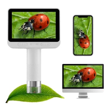 BEAVERLAB Finder Digital Microscope with 4 Inch Screen, 1080P HD 1600X Kids Portable Handheld Microscope with 8G Card for Scientific Experiment - Image 4