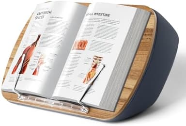 Lap Beanbag Book Stand for Hands Free Reading Comfortable Reading Pillow Stand Minimize Neck Strain Perfect Idea for Book Lovers in Dorm Room or Anywhere Else with Bookseat(Gray - Image 3