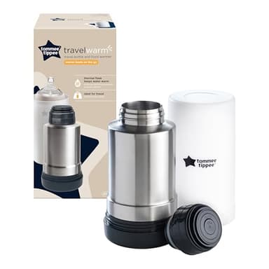 Tommee Tippee Portable Travel Baby Bottle and Food Warmer, Thermal Insulation, Stainless-Steel Flask with Leak-Proof Lid - Image 2