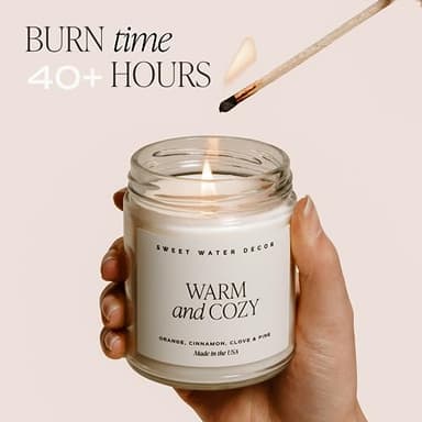 Sweet Water Decor Relax Girl, Peppermint, Cedar, Clove, and Eucalyptus Scented Soy Wax Candle for Home | 9oz Clear Jar, 40 Hour Burn Time, Non Toxic, Made in The USA - Image 3