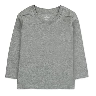 HonestBaby 5-Pack Long Sleeve T Shirts 100% Organic Cotton for Toddler, Little Kids Boys, Girls, Gray Ombre, 0-3 Months - Image 4