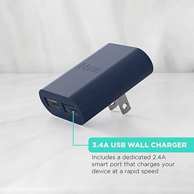 iHome 2-Port USB Wall Charger, AC Pro Multiport Plug Adapter, Phone Charging Block with Dual Ports, Flat Wall Adapter for Home & Travel - Image 4