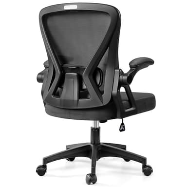 Office Chair, Ergonomic Home Computer Desk Chairs, Comfy Breathable Mesh Chair with Adjustable Lumbar Support Flip-up Armrests, Executive Task Chair with High Back for Home Office Rolling Swivel Chair - Image 1
