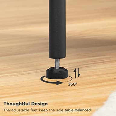 HOOBRO Side Table with Charging Station, End Table with USB Port and Outlet, Nightstand with 2-Layer Storage Shelves for Small Spaces, Living Room, Bedroom, Stable Frame, Rustic Brown BF09UBZ01 - Image 8