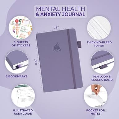 Clever Fox Mental Health & Anxiety Journal – Guided CBT Journal with Prompts for Self Help & Stress Relief – Mood & Emotion Tracker (Lavender) - Image 2