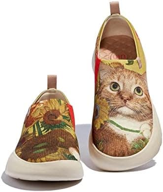 UIN x FatCatArt Collaboration Slip Ons Casual Loafers Lightweight Comfortable Sneakers Art Travel Shoes - Image 4