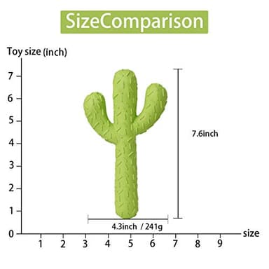 MewaJump Dog Chew Toys for Aggressive Chewers, Durable Rubber Cactus Tough Toys for Training and Cleaning Teeth, Interactive Dog Toys for Small/Medium Dog - Image 6