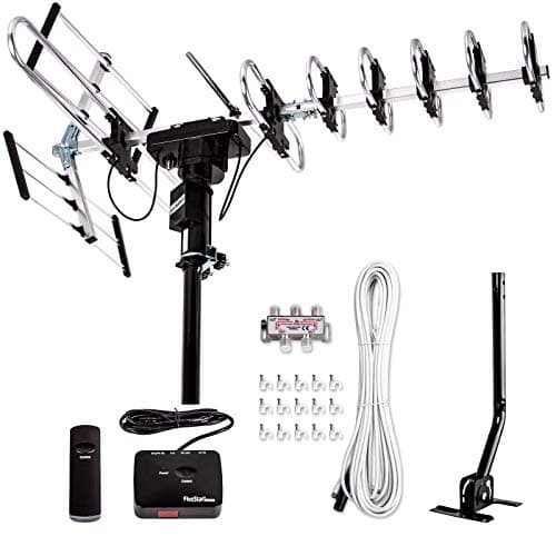 Five Star Outdoor Digital Amplified HDTV Antenna - up to 200 Mile Long Range,Directional 360 Degree Rotation,HD 4K 1080P FM, Supports 5 TVs Plus Installation Kit and Mounting Pole - Image 1