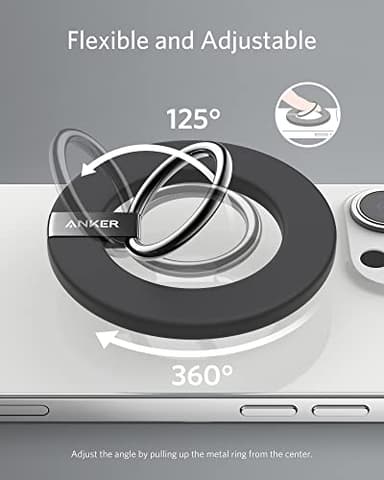 Anker Magnetic Phone Grip, MagGo 610 Ring Holder, Adjustable Kickstand, Only for iPhone 16/16 Plus/16 Pro/16 Pro Max/15/14/13/12 Series - Image 5