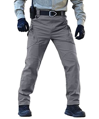NAVEKULL Men's Work Cargo Pants Lightweight Tactical Pants for Men Stretch Cotton Military Army Combat Slim Fit Hiking Outdoor Trousers with Multi Zipper Pockets - Image 2