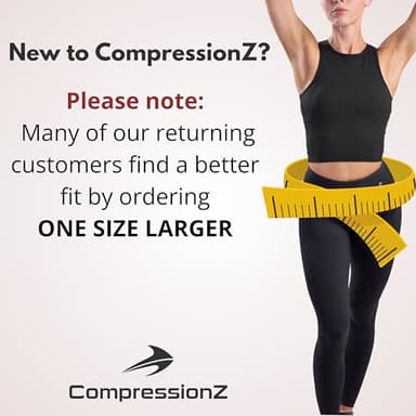CompressionZ Compression Leggings for Women High Waisted Performance Tummy Control Gym, Pilates, Travel, Yoga, Workout Pants - Image 2