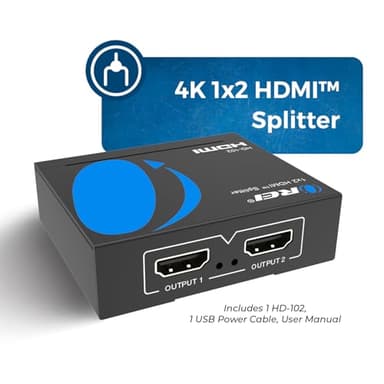 OREI HDMI Splitter 1 in 2 Out - For TV Mirror Only - Not for Multi Monitors, No HDCP bypass, USB Powered, No Adapter Included,1080P@60Hz & 4K@30Hz Resolutions – HDMI Splitter (HD-102) - Image 10
