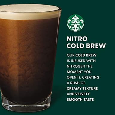 Starbucks - RTD Coffee Nitro Cold Brew, Black Unsweetened, 9.6 fl oz Cans (8 Pack), Iced Coffee, Cold Brew Coffee, Coffee Drink - Image 6