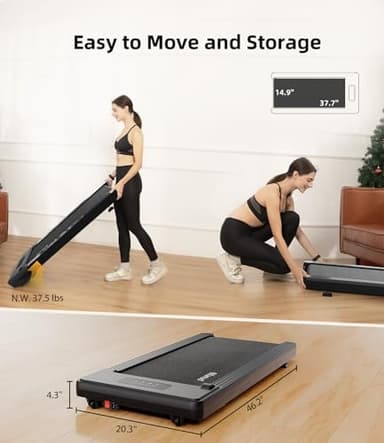 Bifanuo Walking Pad - Under Desk Treadmill for Home/Office, Portable with Remote Control LED Display - Ideal for Fitness Enthusiasts - Image 6
