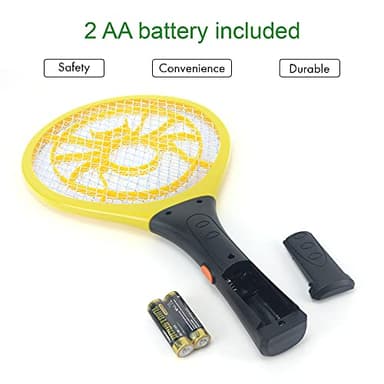 FOBELISK Electric Fly Swatter - Bug Zapper - Best High Voltage Handheld Mosquito Killer - Wasp, Fruit Fly, Insect Trap Racket for Indoor, Travel, Camping and Outdoor Control (2 AA Batteries Included) - Image 4