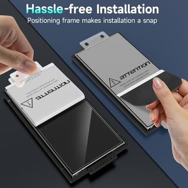 YWXTW EZ Unlock for Samsung Galaxy S24 Ultra Privacy Screen Protector, [0.1S Ultrasonic Fingerprint Support] [Not Glass] 25° Anti Spy Private S24 Ultra Screen Protector Case Friendly, 2 Pack - Image 6