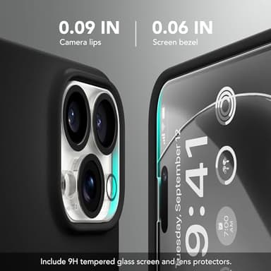 GONEZ Magnetic for iPhone 15 Pro Case, Compatible with MagSafe, [Screen Protector + Camera Lens Protector], Silicone Shockproof Anti-Scratch Protective Phone Case 6.1 inch, Black - Image 7