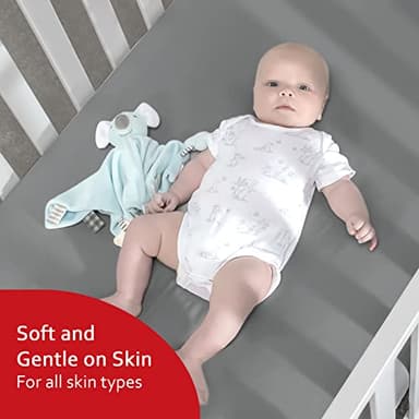 Crib Sheets for Boys or Girls 4 Pack, Fitted Crib Sheet for Standard Size Crib and Toddler Mattresses, Soft and Breathable Material, Navy - Image 4